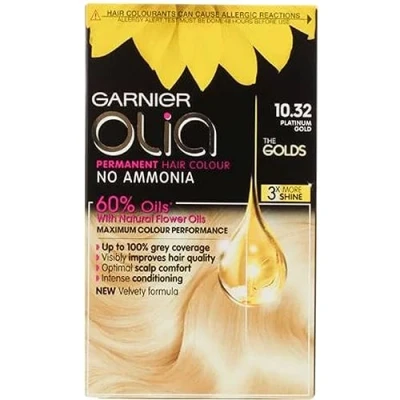 Image of GARNIER OLIA PERMANENT HAIR DYE PLATINUM GOLD 10.32