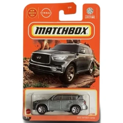 Image of Matchbox 2022 Infiniti QX80 Diecast Car Model, 1:64 Scale, Gray