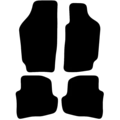 Image of Carsio Carpet Car Mats For VW Fox 2006 Onwards Tailored Fit Floor Mat Complete Accessory Black Custom Fitted All Weather, Anti Slip Backing &amp; Grey Trim