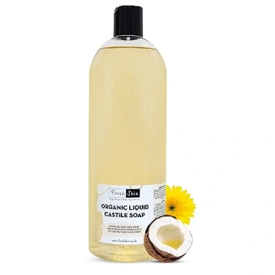 Image of Freshskin Beauty LTD 250ml Organic Liquid Castile Soap All Natural Unscented Pure SLS SLES Free Vegan Friendly 100%
