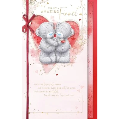 Image of Me To You Bear Amazing Fiancé Handmade Valentine&#039;s Day Card