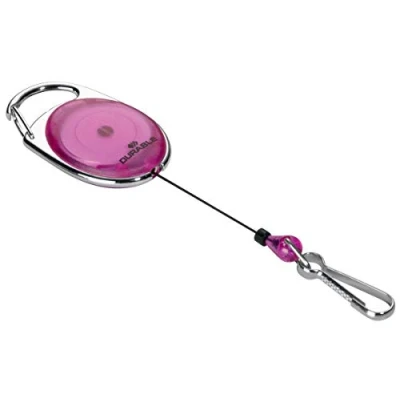 Image of Durable 832712 Jojo Style Retractable Reel Clip with Spring Purple , Pack of 1