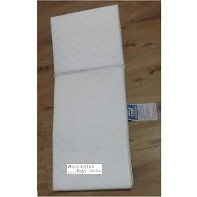 Image of BABY REX® REPLACEMENT SAFETY FOAM MATTRESS WITH QUILTED COVER &amp; SPLIT FOR BACKREST TO FIT SILVER CROSS BALMORAL 84 X 36 CM/PRAM