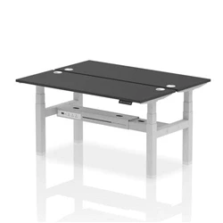 Image of Air B2B 1600x600mm Height Adjustable 2P Bench Desk CP Black/Silver