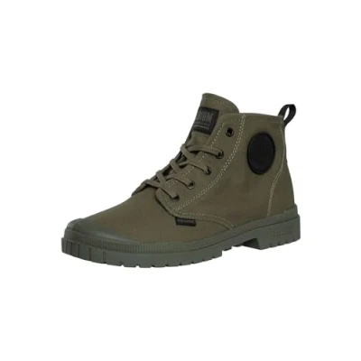 Image of Palladium Unisex Pampa Sp20 Hi CVS Sneaker, Olive Night, 7 UK