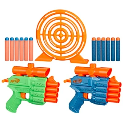 Image of Nerf Elite Face Off Dart Gun With Target