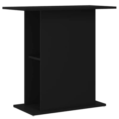 Image of vidaXL Black Aquarium Stand 36x75x72.5 cm, Engineered Wood Sleek Design Fish Tank with Ample Storage for Accessories