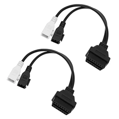 Image of YINETTECH 2PCS 2x2 Pin to 16 OBDII OBD2 Diagnostic Adapter Cable for Connecting OBD II 16pin Tool Vehicle Engine System Tools Parts