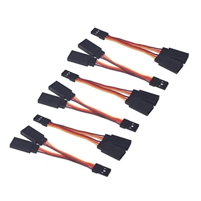 Image of OliRC 6pcs Servo Y Cable 1 to 2 Leads Male Female Extension Lead Wire for RC Airplane Model(C171 6)