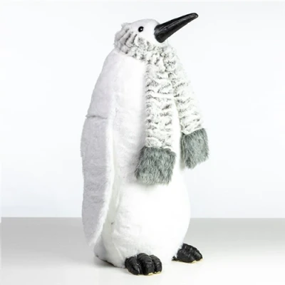 Image of Christmas Workshop Faux Fur Penguim Decoration