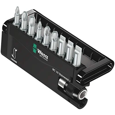 Image of Wera 05056161001 Bit Check Set 8100 9/TZ Torsion Extra tough for Drill/Drivers, Metal Jointing, SL, PZ, PH 10pc