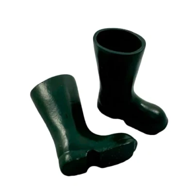Image of Dolls House Child&#039;s Wellington Boots Green Wellies Garden Farm Beach Accessory