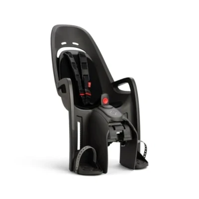 Image of Hamax Zenith Kids Mounted Childs Bike Bicycle Seat with Carrier Adapter Grey Black Padding