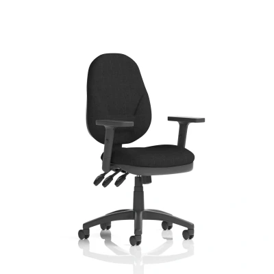 Image of Dynamic KC0035 Eclipse XL III Lever Task Operator Chair with Height Adjustable Arms Black