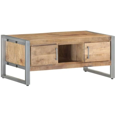 Image of vidaXL Coffee Table 95x50x40 cm Rough Mango Wood