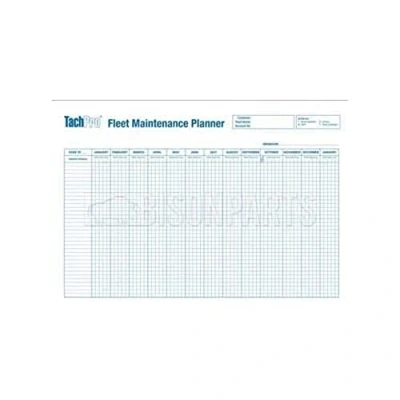 Image of Bison Parts 100208 A1 Vehicle Fleet Maintenance &amp; Record Wall Chart
