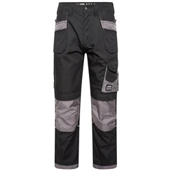 Image of JCB Mens Work Trousers Cargo Trouser Men D+IM Trade Plus Rip Stop for Regular Leg Black/Grey Size 36