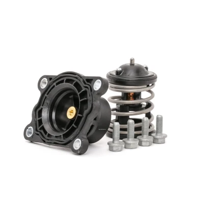 Image of 11517805191, 11517805192, 11517805192S1 Engine thermostat FEBI BILSTEIN 44685 87C with seal bolts/screws housing BMW: 3 Touring