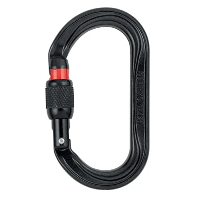 Image of Petzl M72A SLN NEW OXAN High Strength Oval Carabiner, Size: Screw Lock, Black