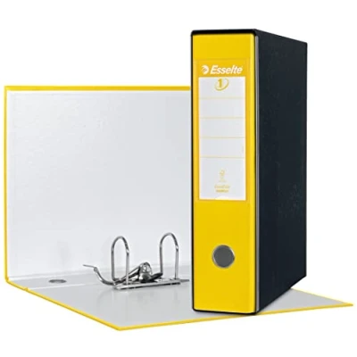 Image of Esselte RACCOGLITORE EUROFILE with Lever Mechanism Plastic Coated Cardboard,Yellow,8 cm