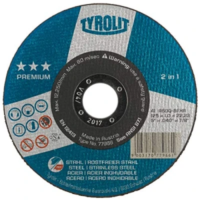 Image of TYROLIT PREMIUM Cutting Disc for Stainless Steel 125 x 3.0 22.23 mm (Pack of 25)