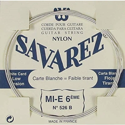 Image of Savarez single string for Classic Guitar Traditional Concert 526B E6w low, fits set 520B