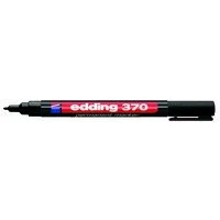 Image of edding 370 Permanent Marker Pen 1mm Bullet Tip Black Pack of 10