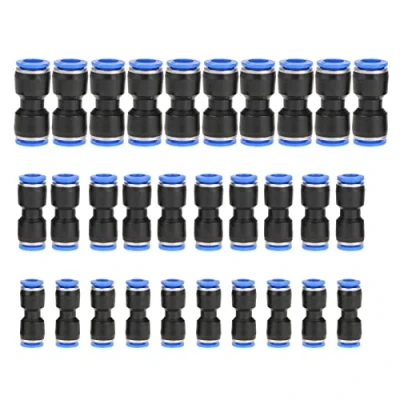 Image of 30pcs Quick Release Straight Push Connectors Air Line Fittings Hose Connector for 1/4 5/16 3/8 Tube