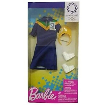 Image of Barbie Fashion Pack GHX86 Tokyo 2020 Olympic Games Sports Clothing Set Dress + Visor Trainers