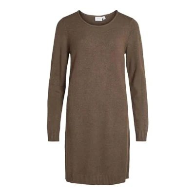 Image of Vila Women&#039;s Viril L/S Knit Dress Noos, Crocodile/Detail: Dark Melange, XS