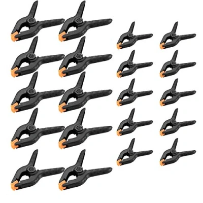 Image of 20 PCS Nylon Spring Clamps, Plastic Heavy Duty Clips, Grip Backdrop Clips for Photo Studio, Wood Working Projects, Home Improvement, Canvas, Paper(2 inch＆3 inch)