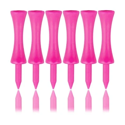 Image of Zivisk Pink Golf Tees Plastic 57MM 100 Count Long Castle 2 1/4 inch