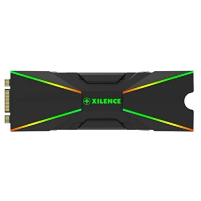 Image of Xilence M2SSD.B.ARGB M.2 2280 SSD PCIe NVMe/SATA Cooler, 3PIN ARGB 5V, Easy Assembly, Ideal for High Cooling Requirements of in Gaming and Streaming Passive, Black