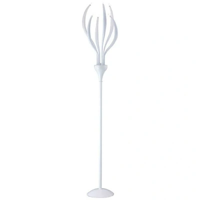 Image of Llamas Floor Lamp 6 Light G4, Gloss White, NOT LED/CFL Compatible