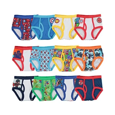 Image of Marvel Boys&#039; Hero Avengers Underwear Multipacks Briefs, Box 12pk, 2 3 Years