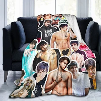 Image of LOUJIN Colby Brock Soft and Comfortable Warm Fleece for Sofa, Office Bed Car Camp Couch Cozy Plush Throw s Beach 150CM X 125CM
