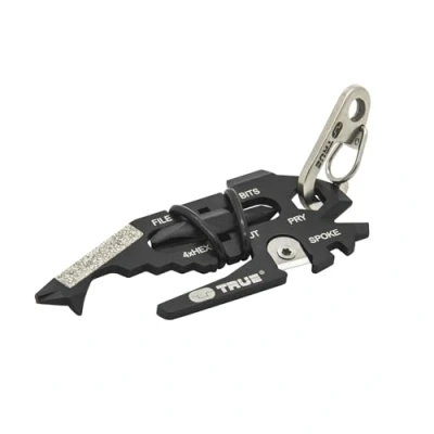 Image of True Utility FishFace 18 In 1 Keyring Multi Tool Pocket Gadget: Tools Pen, Use EDC Key Ring Multitool With Box Cutter Knife, 6 Screwdriver Heads 4 Wrenches &amp; Bottle Opener