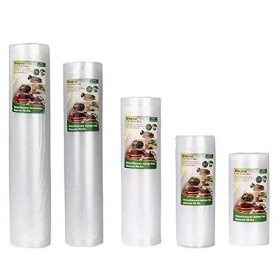 Image of 5 Rolls 25m Vacuum Sealer Bags, Rolls, Sous Vide Bags,Commercial Grade Plastic, BPA Free Size 28cm/25cm/20cm/15/12cmx5m