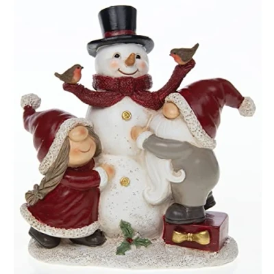 Image of Shudehill Giftware Xmas Santa Gonk Couple &amp; Snowman
