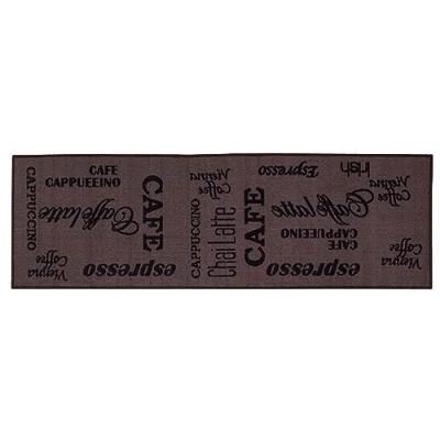 Image of Andiamo Espresso 282475 Kitchen Runner, Washable, Short Pile Made of 100% Polyamide, 1 x Rug, Brown