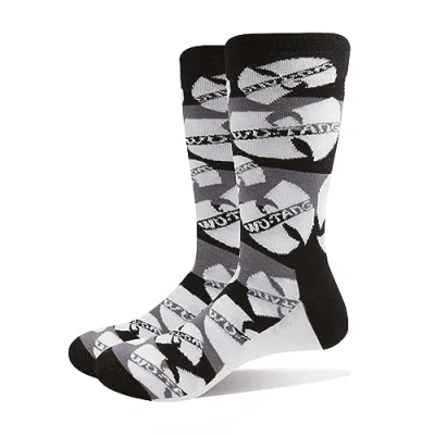 Image of SOCKSHOP Music Collection 1 Pair Wu Tang Clan Cotton Socks Logo Mono One Size