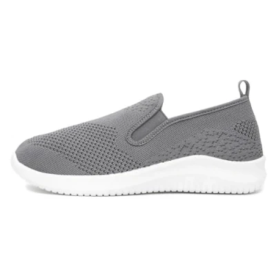 Image of XL Elijah Mens Grey Slip On Canvas Shoe Size 10 UK