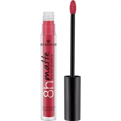 Image of essence 8h Matte Liquid Lipstick, No. 07, Red, Long Lasting, Matte, Quick Drying, Matt, Vegan, Waterproof, Oil Free, Alcohol Pack of 1 (2.5 ml)