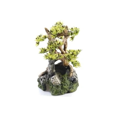 Image of Caldex Limited CLASSIC Bonsai on Rocks Aquarium Ornament 120 x 115 200 mm Hand Painted Non Toxic Resin Decoration for Freshwater Tanks