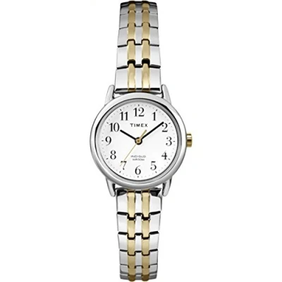 Image of Timex Women&#039;s T2P298 Easy Reader 25mm Dress Two Tone Stainless Steel Expansion Band Watch, Expansion, 25 mm, Quartz Movement