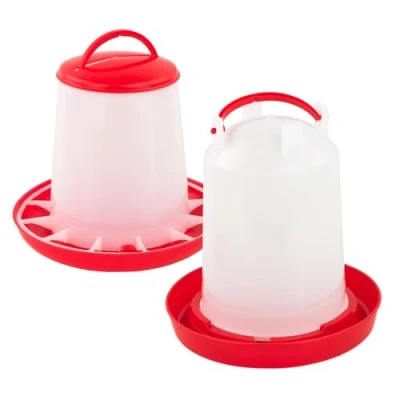 Image of KCT Chicken Feeder &amp; Drinker Set 3kg/3L Bird Trough Feed Water Dispenser