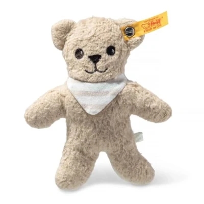 Image of Steiff 242786 GOTS NoahTeddy bear rattle 12 beige