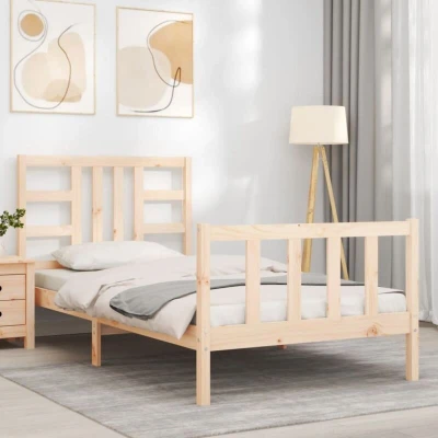 Image of vidaXL Bed Frame without Mattress 100x200 cm Solid Wood Pine