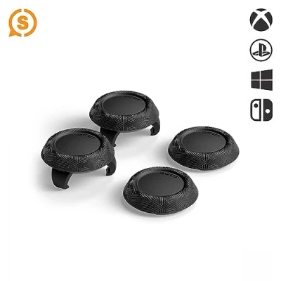 Image of SCUF Thumbstick Grips 4 Pack with 2 Bases Pulse Joystick Thumb For Xbox One and Series XS, PS4, PS5, Nintendo Switch Pro Controller Black