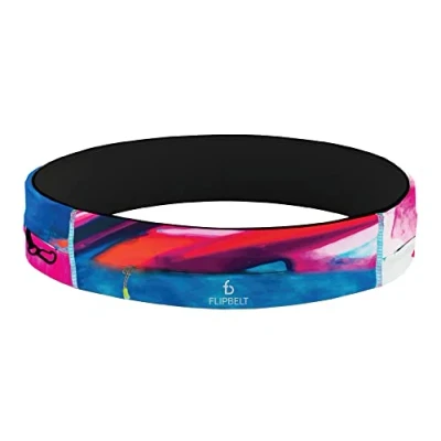 Image of FlipBelt Zipper Running Belt for Phone and Small Accessories, Exercise Waist Pouch Women Men, XL, Acrylic Summer